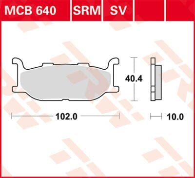 Brake Pad Trw Mcb640Sv TRW TRW MOTOVEIKALS 21