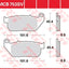 Brake Pad Trw Mcb753Sv TRW TRW MOTOVEIKALS 21