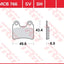 Brake Pad Trw Mcb766 TRW TRW MOTOVEIKALS 21
