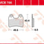 Brake Pad Trw Mcb766 TRW TRW MOTOVEIKALS 21