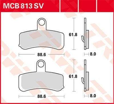 Brake Pad Trw Mcb813Sv TRW TRW MOTOVEIKALS 21