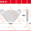 Brake Pad Trw Mcb97 TRW TRW MOTOVEIKALS 21