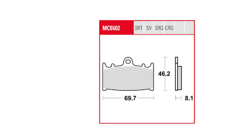 Brake Pad Trw TRW TRW MOTOVEIKALS 21