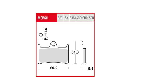 Brake Pad Trw TRW TRW MOTOVEIKALS 21