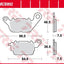 Brake Pads Organic TRW TRW MOTOVEIKALS 21