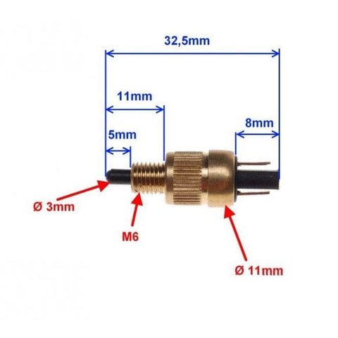 Bremžu signāla slēdzis M6 / 32.5 mm REPLICA MOTOVEIKALS 21