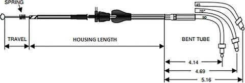 Cable Cruise Braid 39" DRAG SPECIALTIES DRAG SPECIALTIES MOTOVEIKALS 21