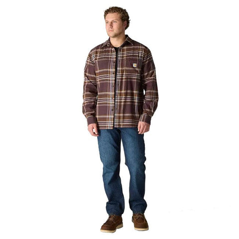 Carhartt Flannel Plaid shirt dark sepia CARHARTT MOTOVEIKALS 21