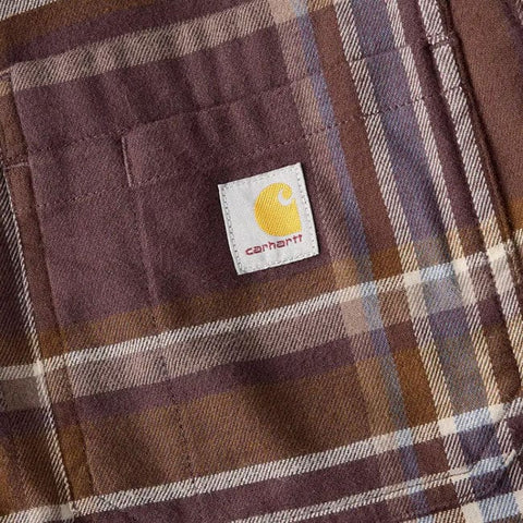 Carhartt Flannel Plaid shirt dark sepia CARHARTT MOTOVEIKALS 21