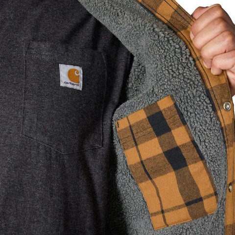 Carhartt Flannel Sherpa-Lined shirt carhartt® brown CARHARTT MOTOVEIKALS 21