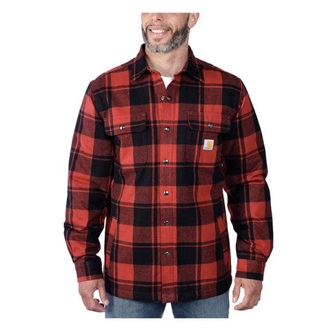 Carhartt Flannel sherpa-lined shirt red ochre CARHARTT MOTOVEIKALS 21