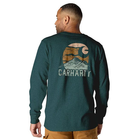 Carhartt Mountain Graphic t-shirt greenstone heather CARHARTT MOTOVEIKALS 21