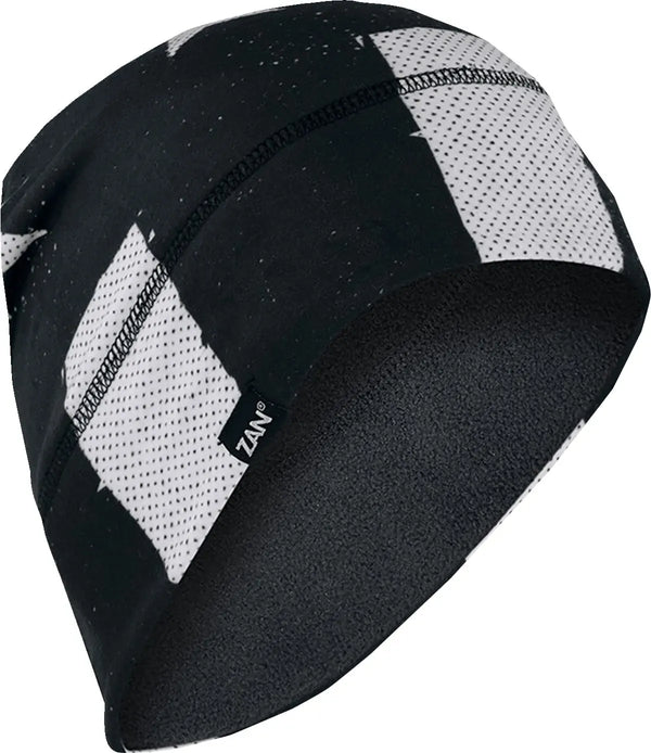 Cepure flīsa ZAN HEADGEAR black and white flag PARTS EUROPE MOTOVEIKALS 21