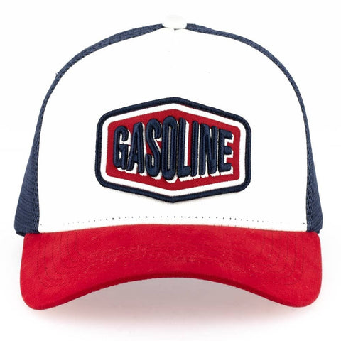 Cepure GASOLINE white / red / blue OneSize GASOLINE MOTOVEIKALS 21