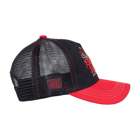 Cepure King Kerosin red / light trucker cap KING KEROSIN MOTOVEIKALS 21