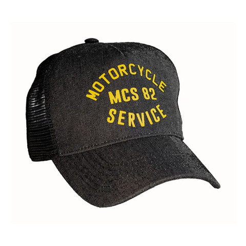 Cepure MCS service trucker cap black denim One Size MCS MOTOVEIKALS 21