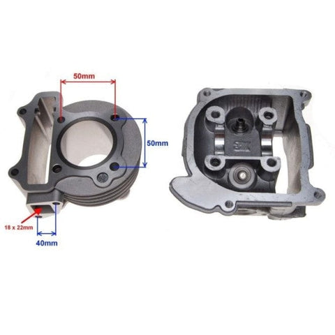 Cilindra komplekts ar galvu GY6 80 cc / 47 mm REPLICA MOTOVEIKALS 21