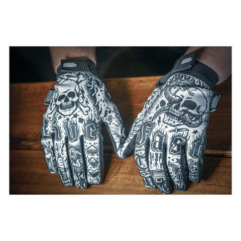 Cimdi LETHAL THREAT TATTOO BLK/WHT 2XL LETHAL THREAT MOTOVEIKALS 21