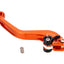 clutch lever / rear brake lever Puig 2.0 adjustable, short - orange black PUIG MOTOVEIKALS 21