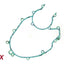Crankcase gasket set -BGM Pro silicone- Vespa V50, V90, PV125, ET3, PK S, PK XL, PK XL2 - 5 pcs BGM PRO MOTOVEIKALS 21