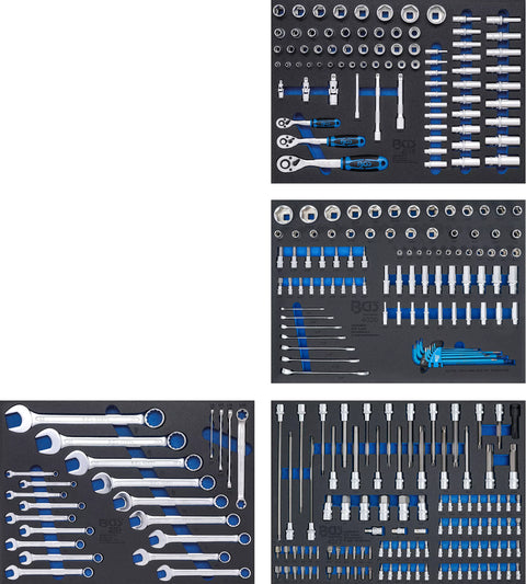 Darbnīcas ratiņi / 8 atvilktnes / ar 296 instrumentiem BGS TECHNIC MOTOVEIKALS 21