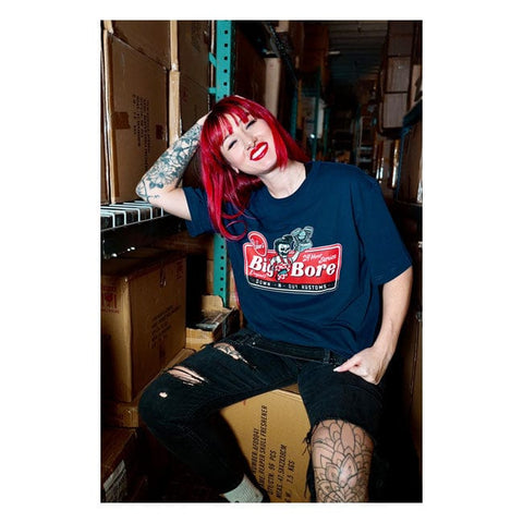 Down-n-Out Big Bore t-shirt navy blue DOWN-N-OUT MOTOVEIKALS 21