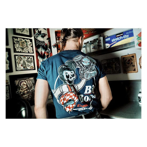 Down-n-Out Big Bore t-shirt navy blue DOWN-N-OUT MOTOVEIKALS 21