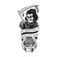 Down-n-Out Cheating Death reaper sticker DOWN-N-OUT MOTOVEIKALS 21