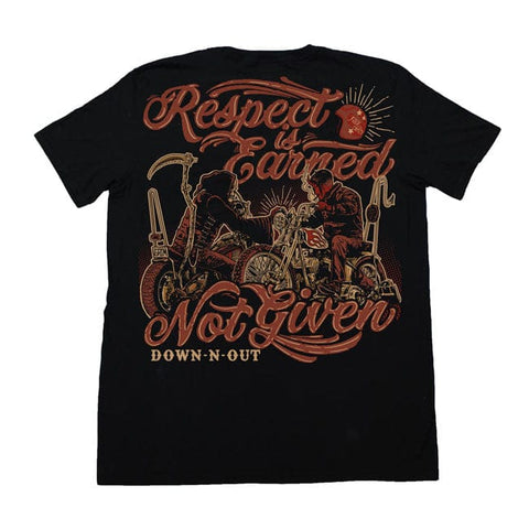Down-N-Out Respect Is Earned T-shirt black DOWN-N-OUT MOTOVEIKALS 21