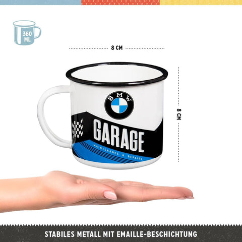 Emaljēta krūzīte BMW GARAGE 360ml NOSTALGIC ART MOTOVEIKALS 21