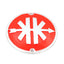 Emblem leg shield diameter 56mm mounting hole spacing 50mm color red for Kreidler Florett RS, RM, TM, GT, Eiertank, Super 4, LF, LH DIVERSE / IMPORT MOTOVEIKALS 21