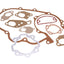 engine gasket set for Vespa PX 125, 150, Cosa, Sprint, TS RMS MOTOVEIKALS 21