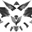 fairing parts kit 14-piece black matt for Yamaha T-Max 530 2015-2017 TUNR MOTOVEIKALS 21