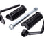 Footrest bracket with rubbers black for Puch Maxi OEM STANDARD MOTOVEIKALS 21