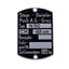 Frame type plate dimensions: 60 x 40mm for Puch N 50 OEM STANDARD MOTOVEIKALS 21