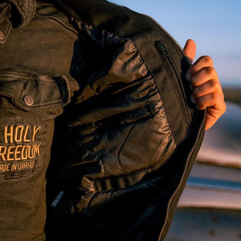 Holy Freedom Crew Bomber jacket black HOLY FREEDOM MOTOVEIKALS 21