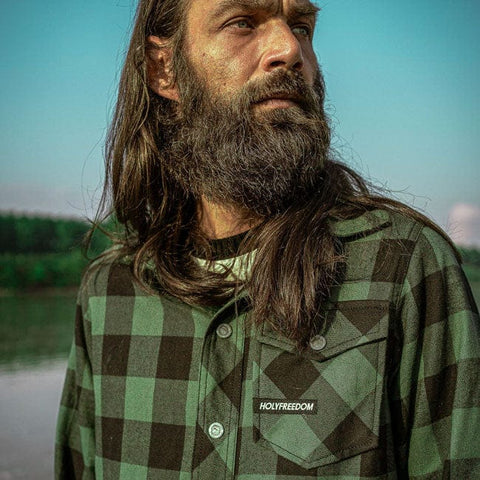 Holy Freedom Jessie James Flannel shirt green HOLY FREEDOM MOTOVEIKALS 21