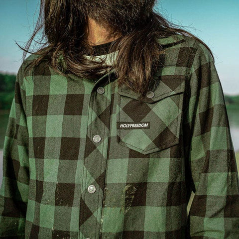Holy Freedom Jessie James Flannel shirt green HOLY FREEDOM MOTOVEIKALS 21