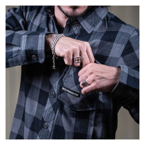 Holy Freedom Jessie James Flannel shirt grey/black HOLY FREEDOM MOTOVEIKALS 21