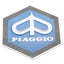 horn cover emblem / badge Piaggio 31x36mm aluminum to glue for Vespa PK50, PK80 82-88 CIF MOTOVEIKALS 21