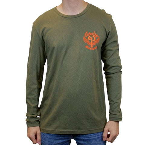 Indian Larry John''s long sleeve army green INDIAN LARRY MOTORCYCLES MOTOVEIKALS 21