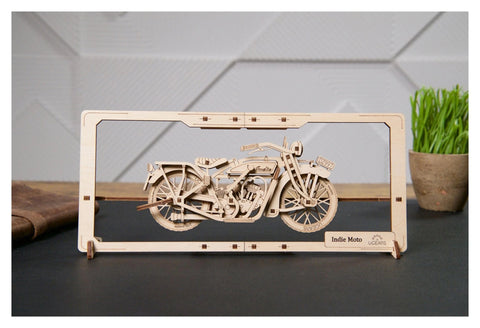 Indie moto 2,5D puzzle 30 x 13 x 5,8 cm UGEARS MOTOVEIKALS 21
