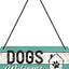 Izkārtne DOGS Welcome 20 x 10 cm NOSTALGIC ART MOTOVEIKALS 21
