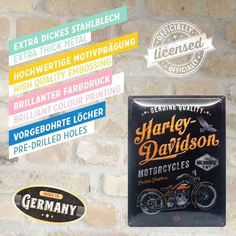 Izkārtne Harley Davidson Retro Timeless Tradition metāla 30cm x 40cm NOSTALGIC ART MOTOVEIKALS 21