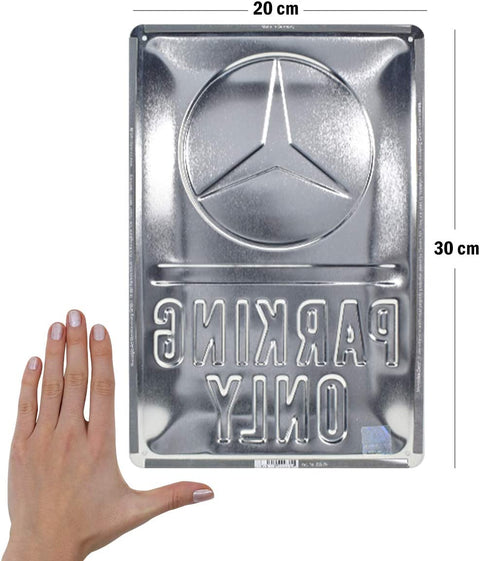 Izkārtne Mercedes Benz PARKING ONLY 20x30cm NOSTALGIC ART MOTOVEIKALS 21