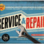 Izkārtne SERVICE & REPAIR15x20 NOSTALGIC ART MOTOVEIKALS 21