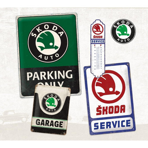 Izkārtne ŠKODA PARKING ONLY 30x40cm NOSTALGIC ART MOTOVEIKALS 21