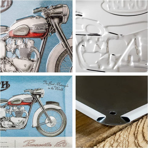 Izkārtne TRIUMPH BONNEVILLE 20x30 cm NOSTALGIC ART MOTOVEIKALS 21