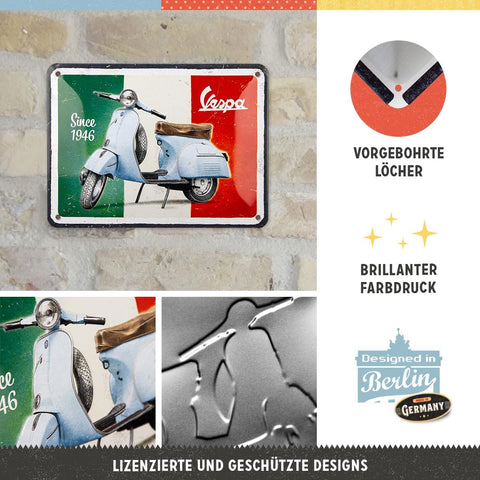 Izkārtne VESPA Since 1946 15x20 cm NOSTALGIC ART MOTOVEIKALS 21
