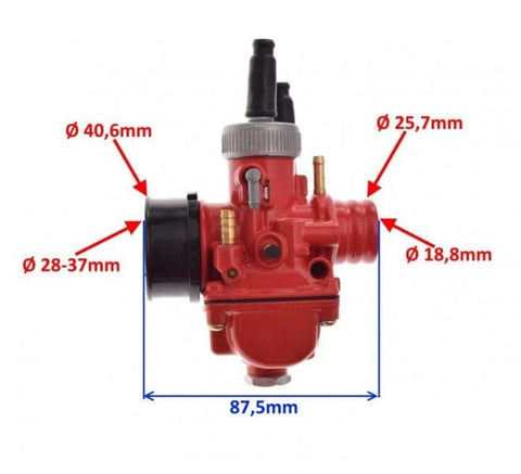 Karburators 19mm PHBG RED REPLICA MOTOVEIKALS 21